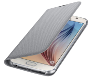 Etui FlipWallet Flat do Samsung Galaxy S6 srebrne - 229387 - zdjęcie 3